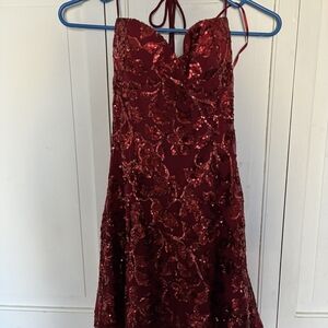 Windsor Red Sequin Mini Dress